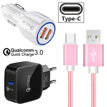 Short Type C USB Wire For Google Pixel 2 Leagoo S9 S8 Pro Honor 9 10 zenfone 5 ZE620KL ZS620KL QC 3.0 Fast car charger adapter