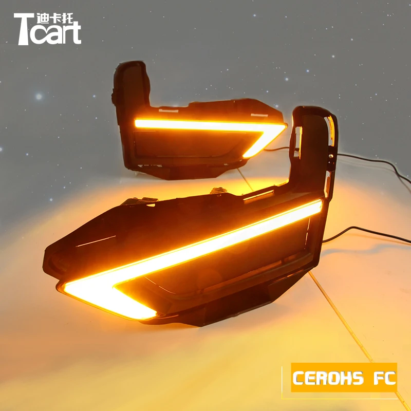 Tcart желтый сигнал поворота стиль реле 12V светодиодный DRL Дневной светильник
