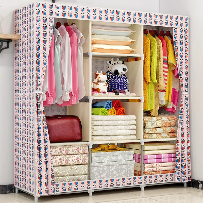 COSTWAY القماش خزانة للملابس النسيج للطي المحمولة خزانة خزانة غرفة نوم المنزل الأثاث armario ropero muebles COSTWAY القماش خزانة للملابس النسيج للطي المحمولة خزانة خزانة غرفة نوم المنزل الأثاث armario ropero muebles