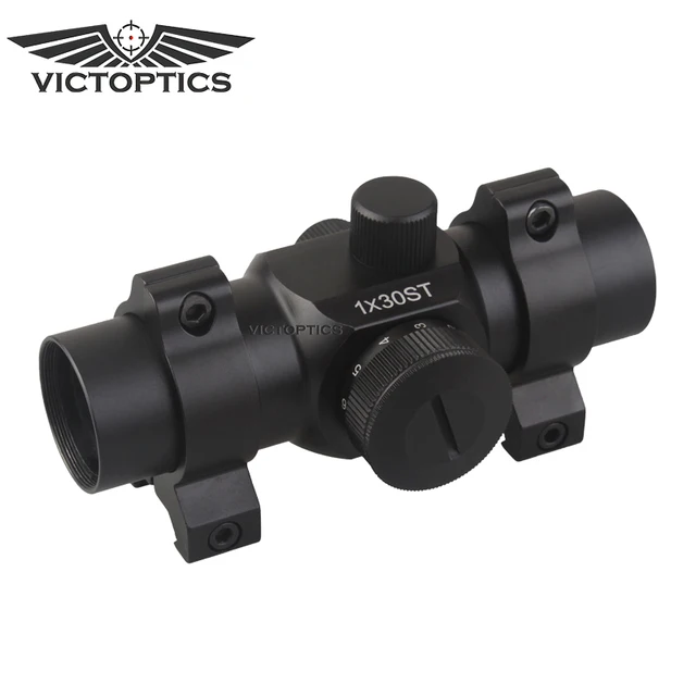 US $14.24 VictOptics Best 1x30 Hunting Shooting 11 Levels 3MOA Red Dot Scope Sight with 30mm Weaver Mount Rin