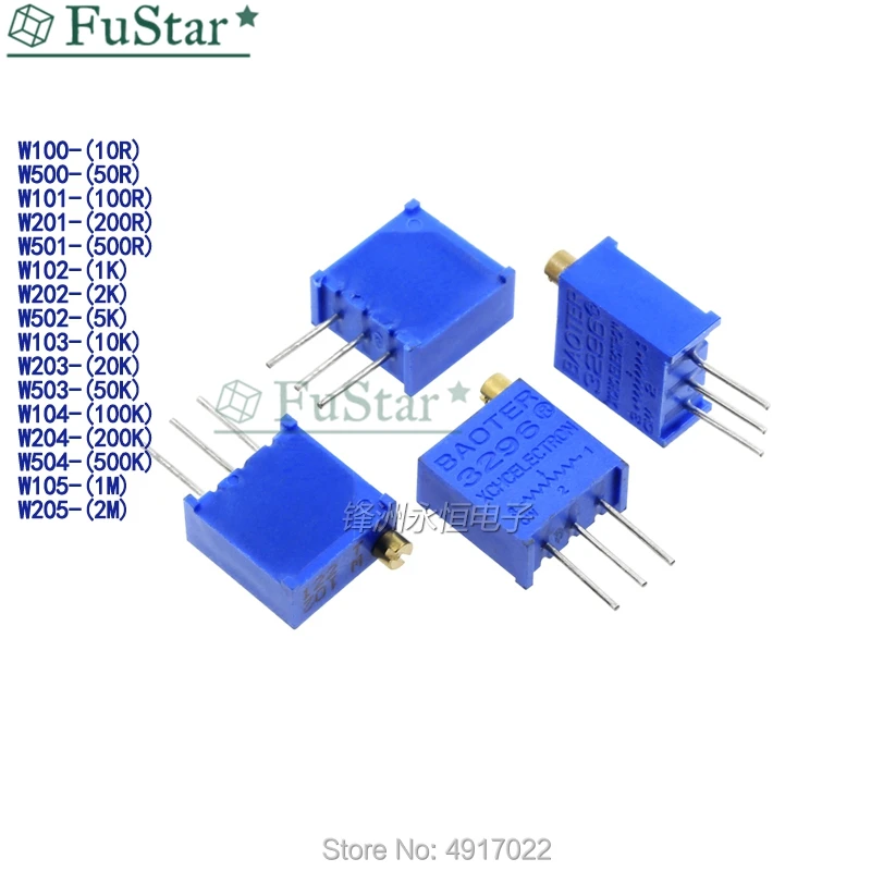 Elektronische Bauelemente 3296W Trimmer Potentiometer Trim Pot 1K 3296