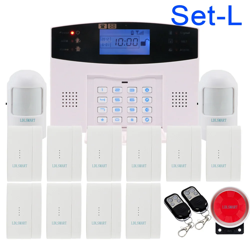 High quality Wired&wireless Defense Zones Gsm Sms Home Alarm System