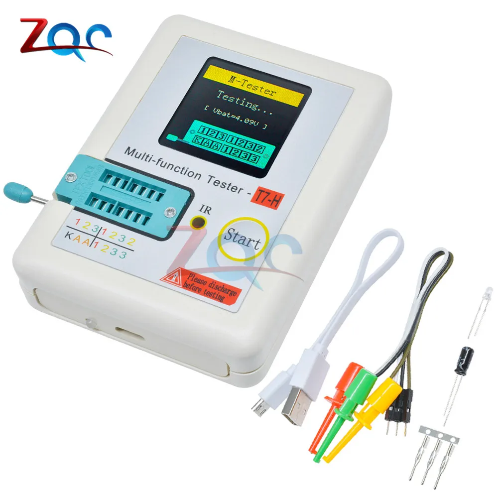 TC T7 H wysokiej precyzji Tester próbnik elektroniczny ESR dioda trioda pojemność MOS/PNP/NPN LCR MOSFET ekran tft lcd Tester multimetr T7 w Mierniki pojemności od Narzędzia na TC T7 H wysokiej precyzji Tester próbnik elektroniczny ESR dioda trioda pojemność MOS/PNP/NPN LCR MOSFET ekran tft lcd Tester multimetr T7 w Mierniki pojemności od Narzędzia na