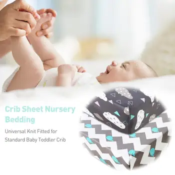 

New Baby Cotton Sheets 2 Piece Set Elastic Bed Cover Baby Bedding Cartoon Print Baby Sheets