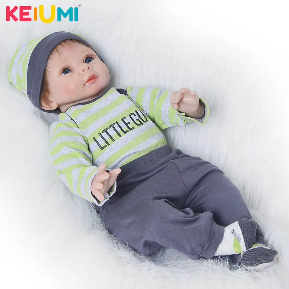 Реалистичные 22 дюймов Reborn Baby Doll ткани тела Новорожденные куклы детские кубики