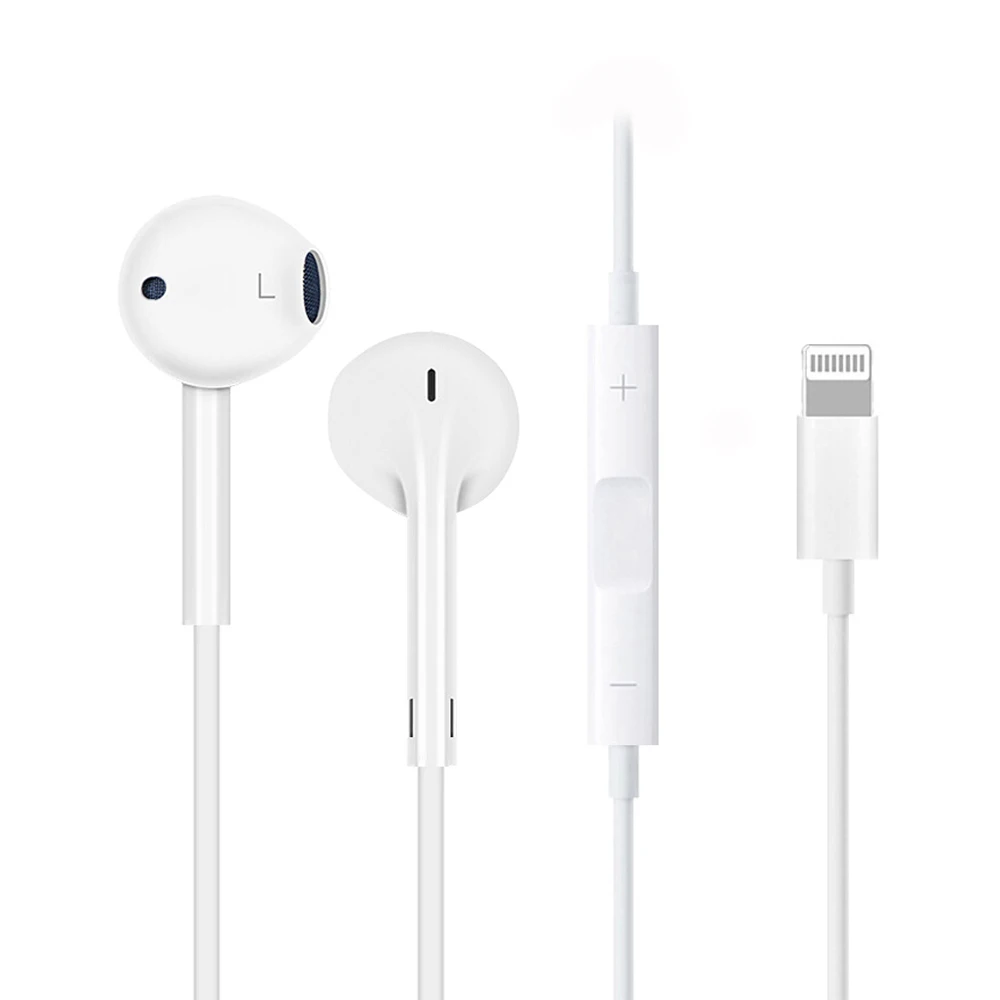 Оригинальные Apple Lightning EarPods и 3,5 мм проводные наушники-вкладыши для iphone 6S iphone 7 iphone 8 Android смартфон