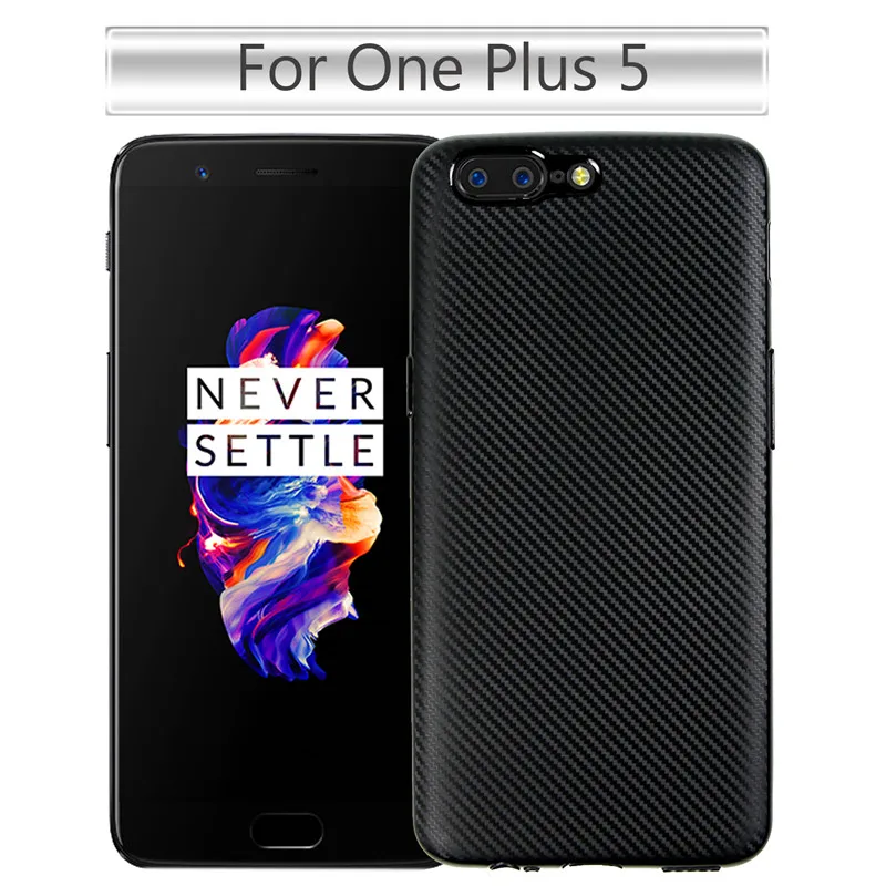 One Plus 5 Oneplus5 Case Colored Carbon Fiber Skin Soft Back Cover