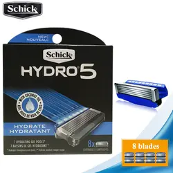 8 лезвий/лот 2019 оригинальный Schick Подлинная Hydro 5 бритвы лезвия Новый посылка Best бритья Замена для человека