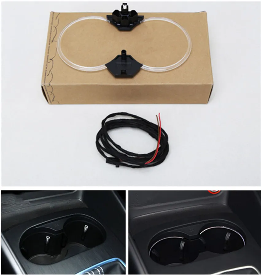 

For Audi A3 S3 8V Ambient Cup holder light lights with install Harness 8V0 947 157 A 8V0947157A