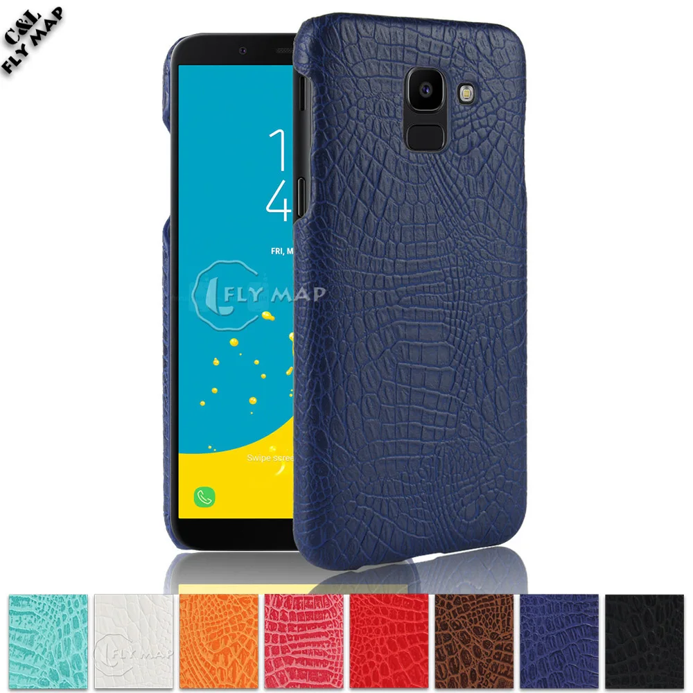 Crocodile Case for Samsung Galaxy J6 2018 J600 J600F J600G Hard PC Protective Phone Cover SM-J600 SM-J600F SM-J600G Case Housing
