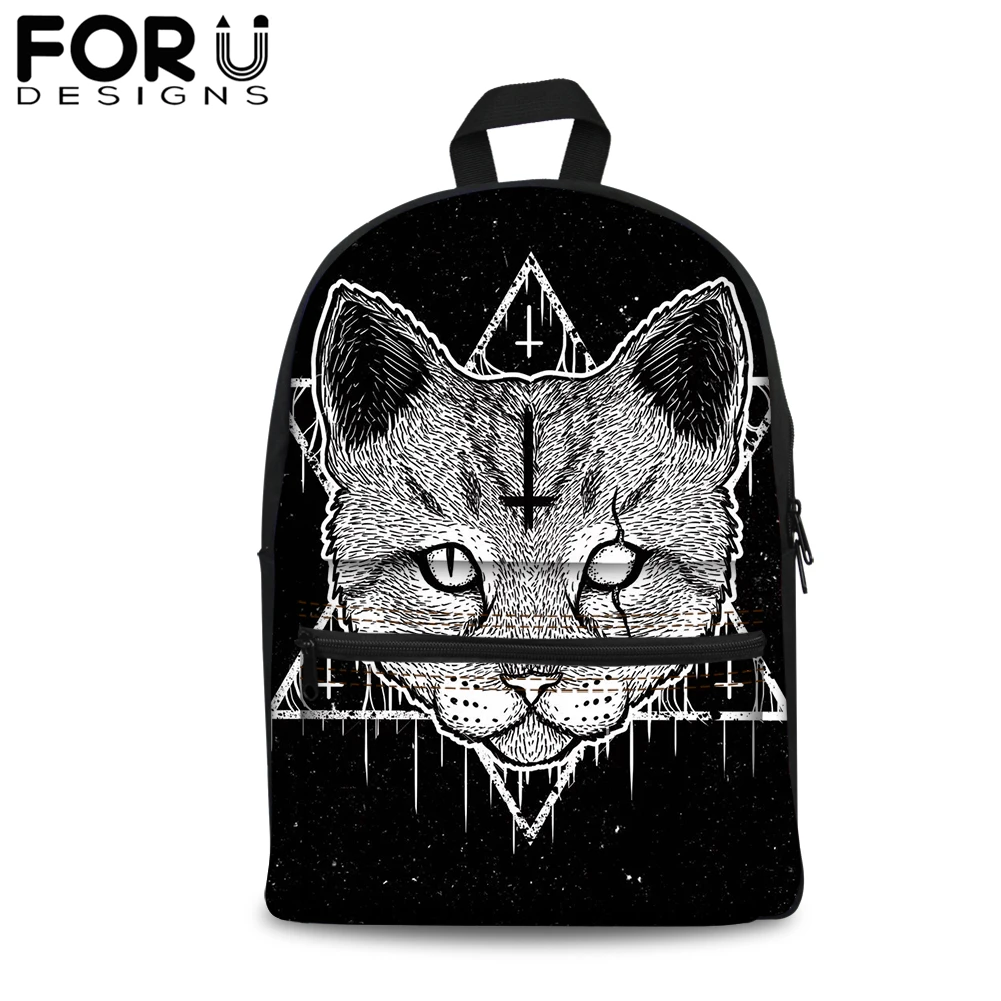 

Teenager School Bags for Boy Girls Schoolbag Gothic Witchcraft Black Cat Satchel Rucksack Vintage Bookbag for Men Woman