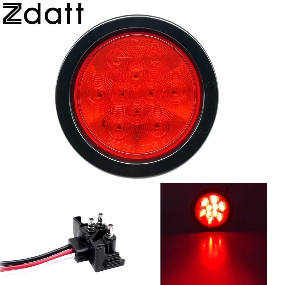 10 30V Truck Light Brake Light Red Yellow For Automobiles LED Tail Turn
