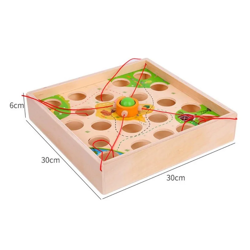 Creative pull ball table game children wooden maze kindergarten early education intellectual strength parent-child toy 6