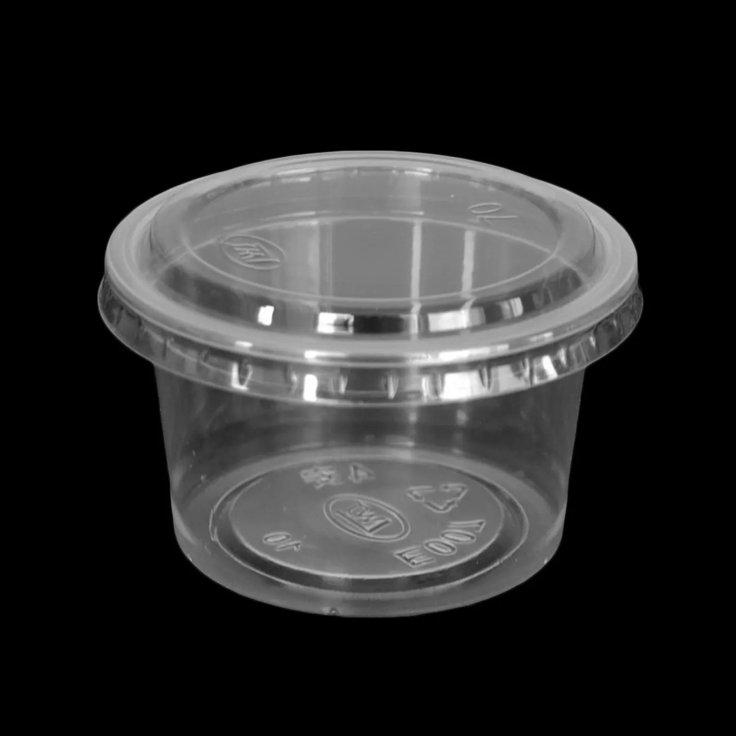 Behogar 100 шт 2 унции 55 мл одноразовые прозрачные порционные чашки для соуса с крышками для барбекю пикника ресторана еда на вынос Kicthen аксессуар
