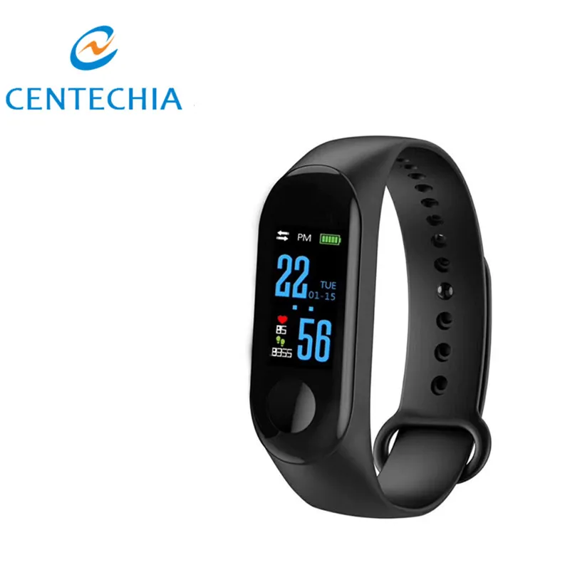 

New Smart Bracelet M3 Wristband Waterproof Touch Screen Bluetooth Control Fitness Pedometer For iphone With Heart Rate Function