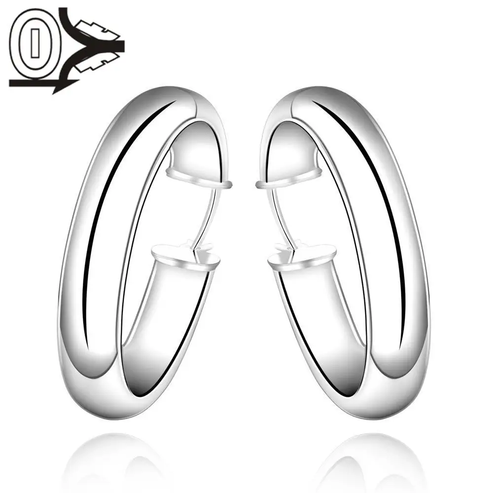 

Wholesale Silver Plated Earring,Wedding Jewelry Accessories,Fashion Smooth Circle Women Silver Earrings