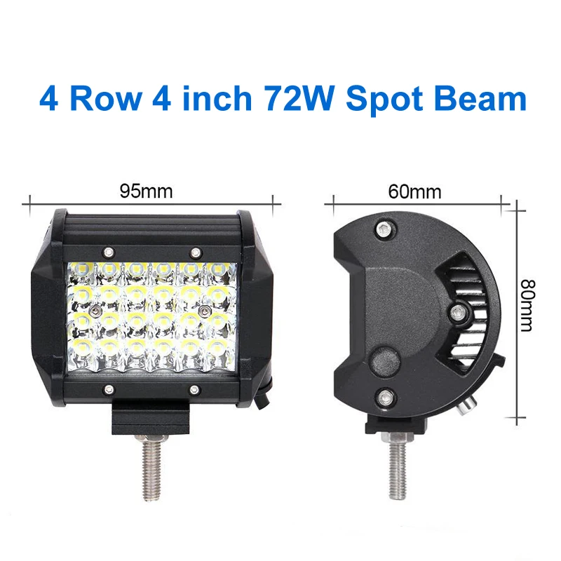 Oslamp " 36 Вт 72 Вт прожектор точечный луч светодиодный рабочий светильник для бездорожья 4WD светодиодный противотуманный фонарь грузовик мотоцикл трактор лампа 12 В 24 В 4x4