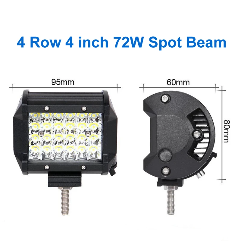 Oslamp 4 &quot36 Вт 72 прожектор светодиодный рабочий свет бар для внедорожника 4WD