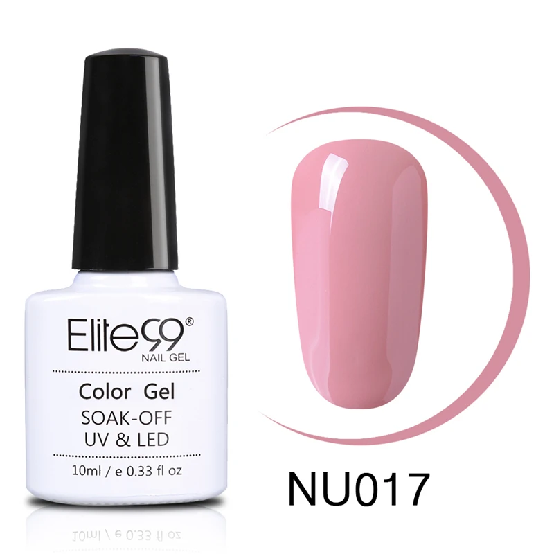 Elite99 10ml UV Gel Nail Polish Rose Gold Glitter Nail Gel Polish Sequins Nude Color Gel Varnish Soak Off Nail Art Lacquer Nails - Цвет: 017