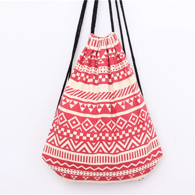 MyVision двухслойная льняная Хлопковая Сумка-тоут, женские сумки для покупок, Большая вместительная Женская холщовая пляжная сумка, Повседневная Сумка-тоут - Цвет: Folk-custom Red