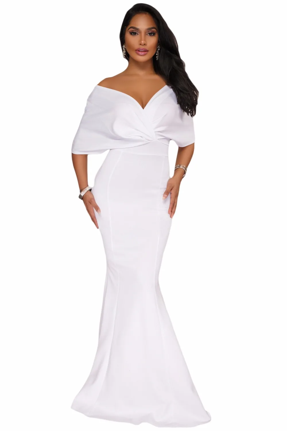 White-Off-The-Shoulder-Mermaid-Maxi-Dress-LC61944-1-1