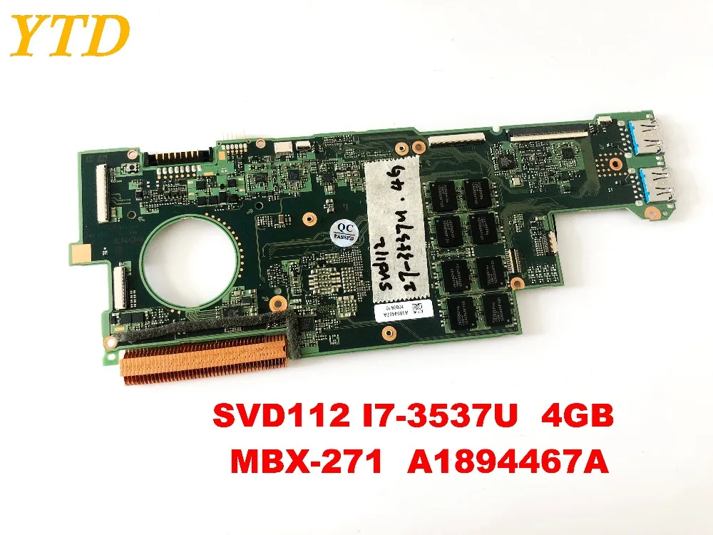  Original for SONY SVD112 laptop motherboard SVD112 I7-3537U 4GB MBX-271 A1894467A tested good free 