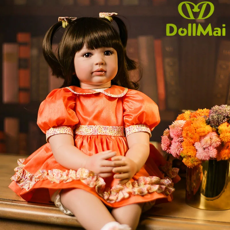 58 см, мягкая силиконовая кукла-Реборн, игрушки для девочек, 23 дюйма, реалистичные младенцы, Boneca, виниловые модные куклы, Bebes Reborn Menina