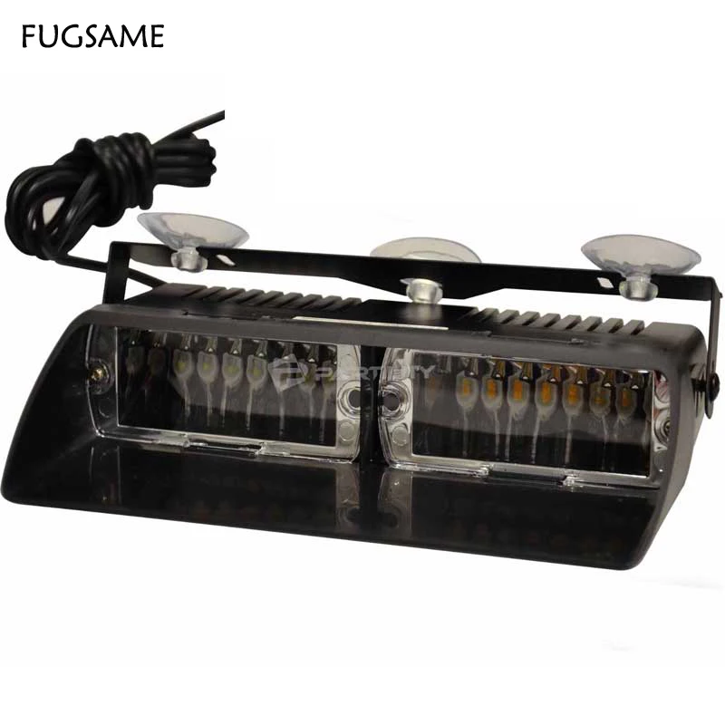 

FUGSAME Blue 2017 96W S2 US Light 16pcs Led Car Led In Dash Warning Strobe Flash Emergency Firemen Poice Light