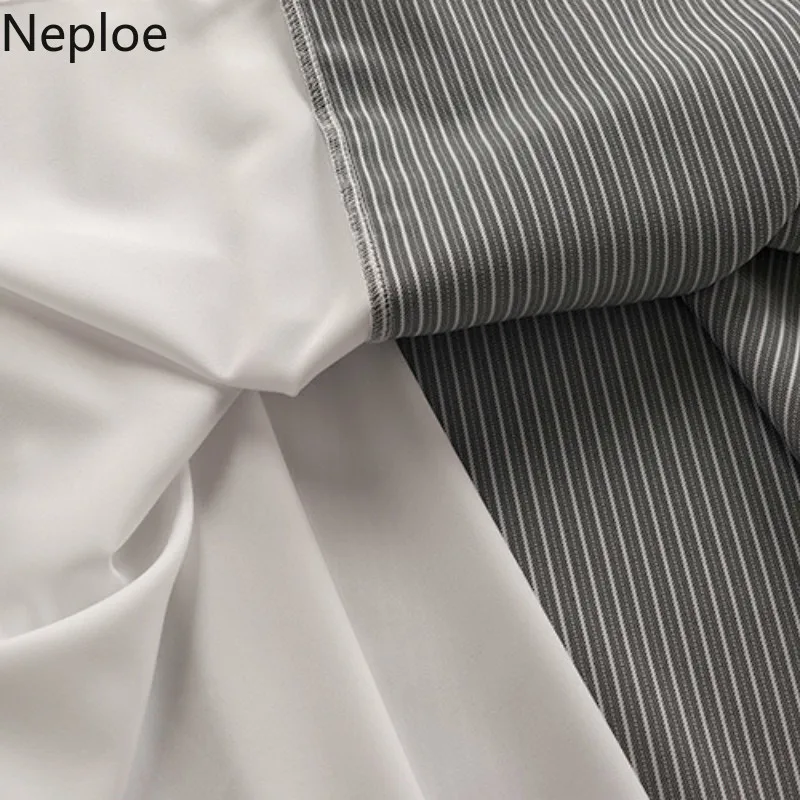 Neploe контрастный цвет Ретро платье женское в полоску с отложным воротником Vestidos