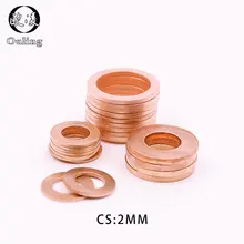 5Pcs DIN7603 M6 M8 M10 M12 M14 M16 M18 M20 T3 O Ring Gasket Sealing Ring Copper Washer Boat Crush Washer Flat Seal Ring Fitting