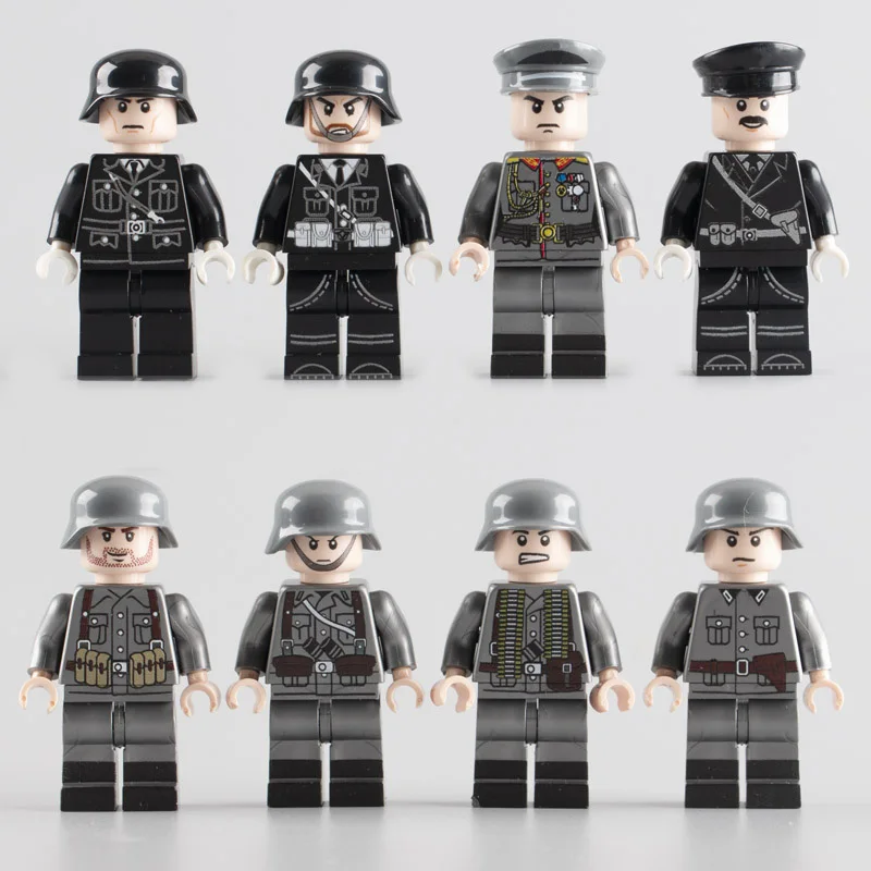 

WW2 Military Army Soldiers Building Blocks toys MOC Germany Army Soldiers Officers figures DIY Blocks Bricks Toys for Children
