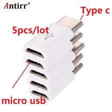 5 шт./лот USB 3,1 type C штекер Micro USB Женский адаптер type-C Конвертер Разъем USB-C черный и белый