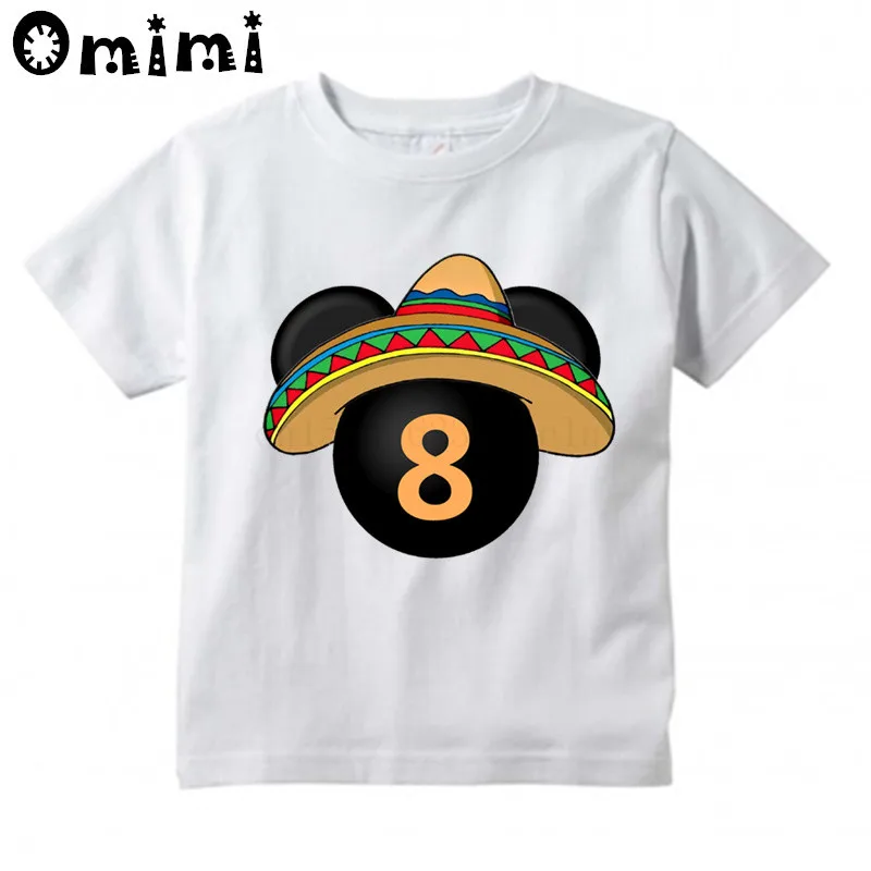Милая детская футболка для дня рождения с изображением королевы, с бантом, на возраст от 1 до 9 лет детская одежда с цифрами Забавный летний топ с героями мультфильмов, футболка ooo3092 - Цвет: whiteH