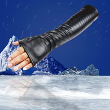 1 пара Для женщин Обувь для девочек Роскошная Кожа PU зимние теплые Прихватки для мангала кашемир ветрозащитная Прихватки для мангала de30de22