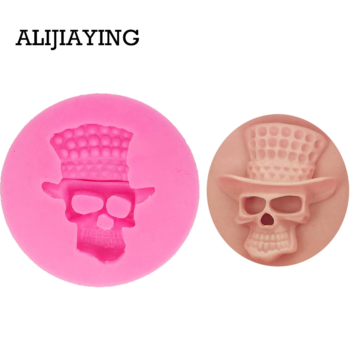 

DY0031 Skull Fondant Silicone Mold Sugar Craft Cake Decorating tools DIY molds Fimo Clay Candy Moulds