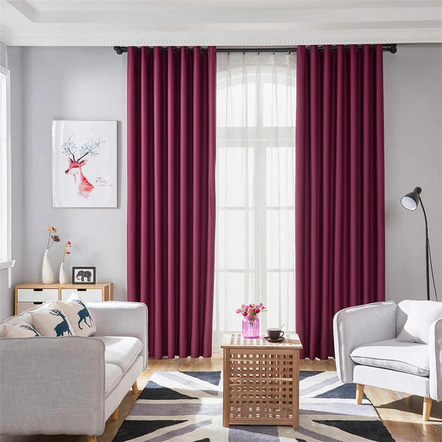 

New Summer Pure Color Window Curtain 270x100cm 1PC Curtain Tulle Window Treatment Voile Drape Valance 1 Panel Fabric 0313#30