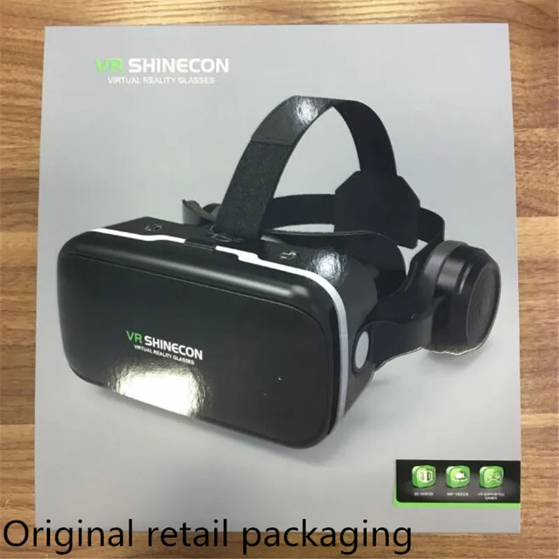 Estereofônico dos Auriculares do Cartão de vr Google da Caixa dos Vidros Virtual de vr Original para o Smartphone de Ios Balancim de Bluetooth 3d da Realidade Capacete Android - Image 6