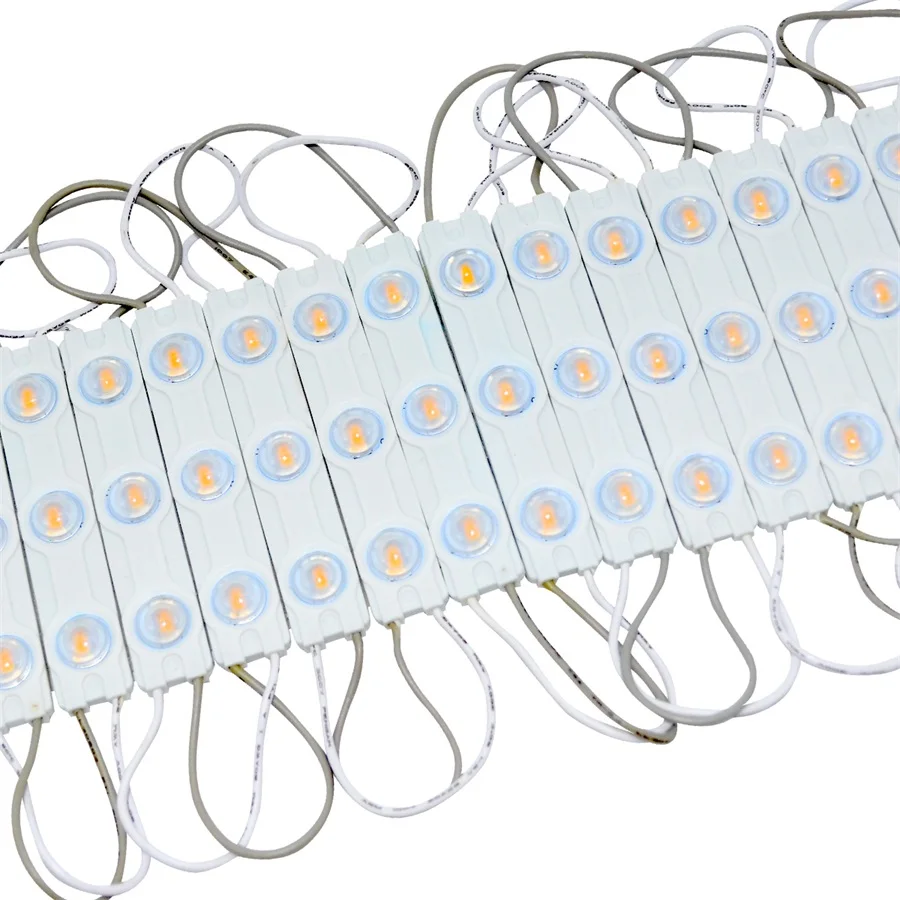20 шт./лот Новинка 5730 3 светодиодный впрыска светодиодный модуль 12V с объективом Водонепроницаемый IP65, 120degree1. 5 Вт белый, СВЕТОДИОДНЫЙ знак, Магазин Баннер