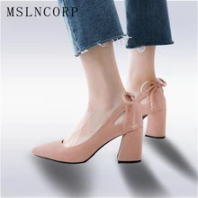 plus size 34-46 Fashion High heels shoes women Pumps Square heel Pointed Toe Dress Pumps Shallow Party Stilettos Ladies Footwear plus size 34-46 Fashion High heels shoes women Pumps Square heel Pointed Toe Dress Pumps Shallow Party Stilettos Ladies Footwear