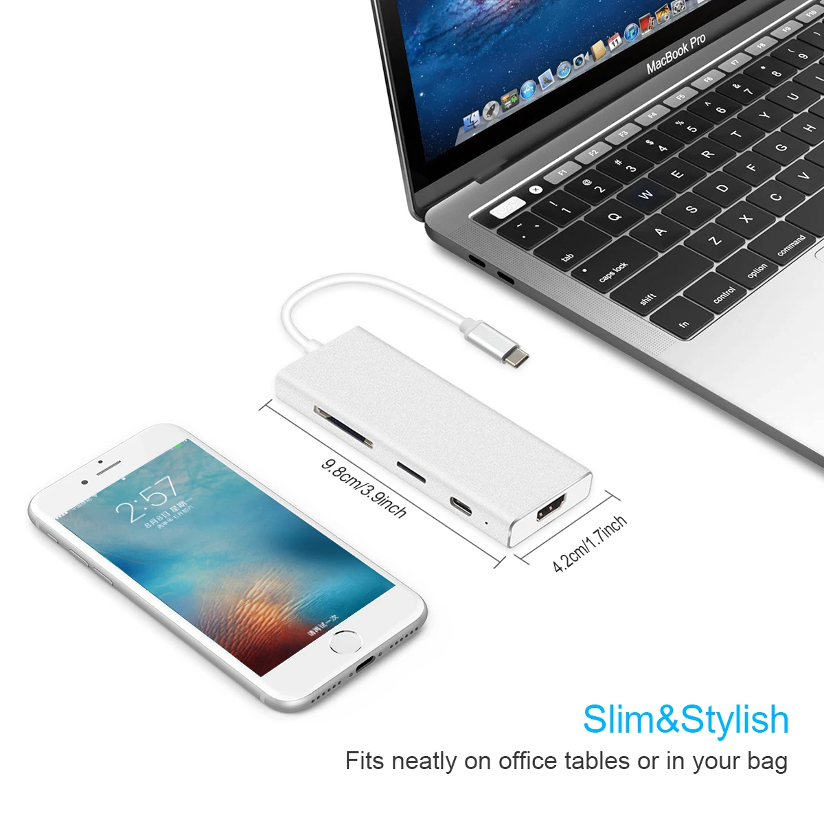 Концентратор USB type C USB-C к HDMI 4K USB 3,0 с HDMI 4K SD TF кард-ридер type-C адаптер для Macbook Air Pro Thunderbolt 3