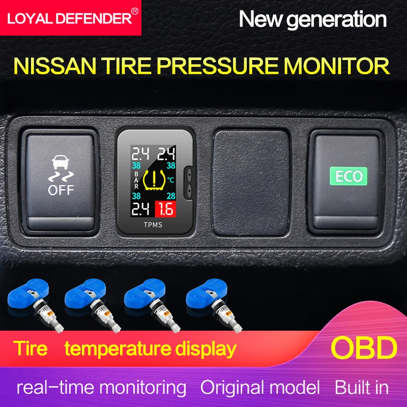 OBD система контроля давления в шинах OBD TPMS Простая установка для Nissan