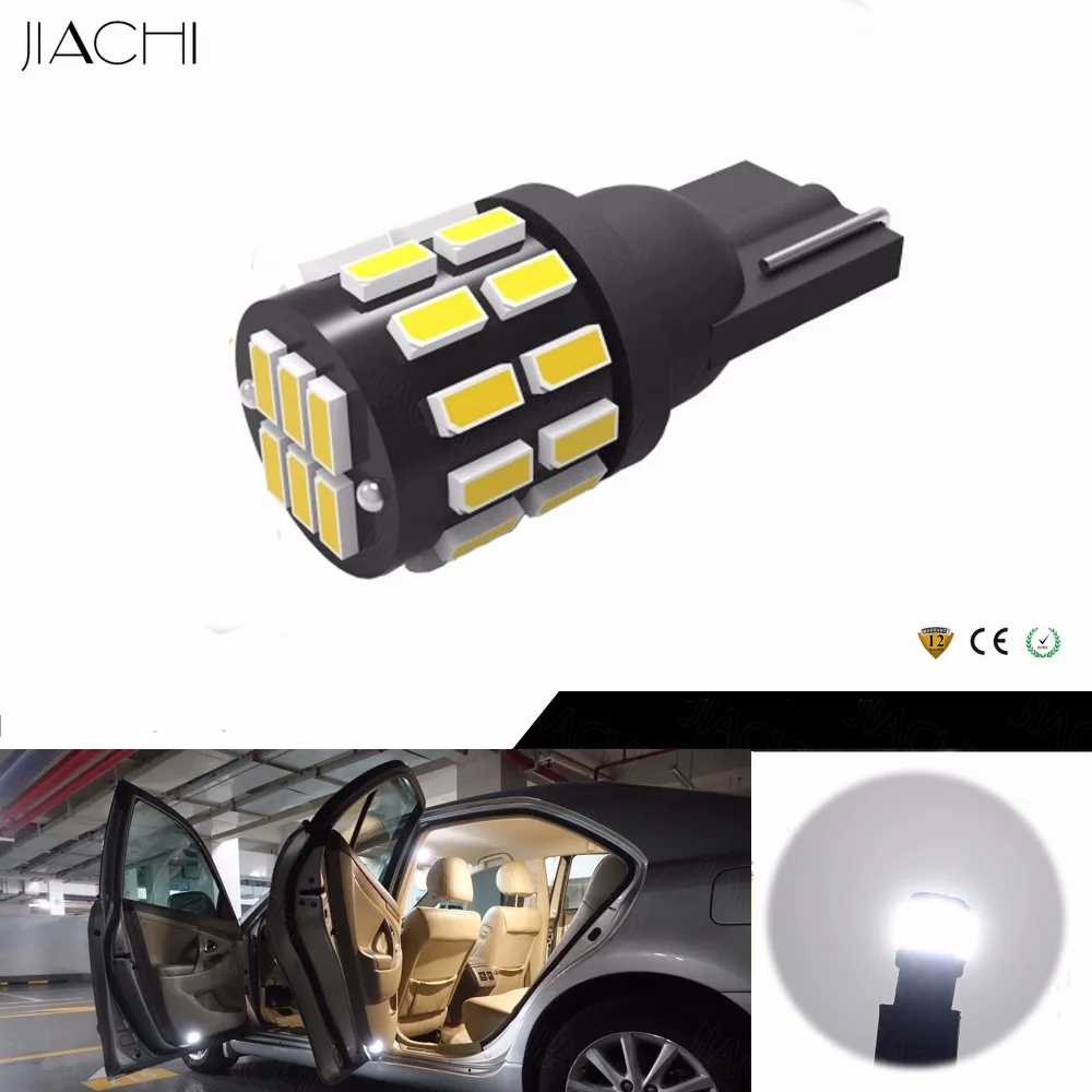 JIACHI 10PCS Auto LED Car Light T10 W5W 194 168 2825 Replacement Bulb Interior Dome Map Reading Trunk Side Bulbs Lamp 12-24V | Автомобили