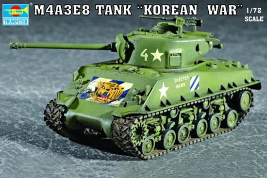 

Trumpet 07229 1:72 American M4A3E8 tank (T80 crawler) Assembly model