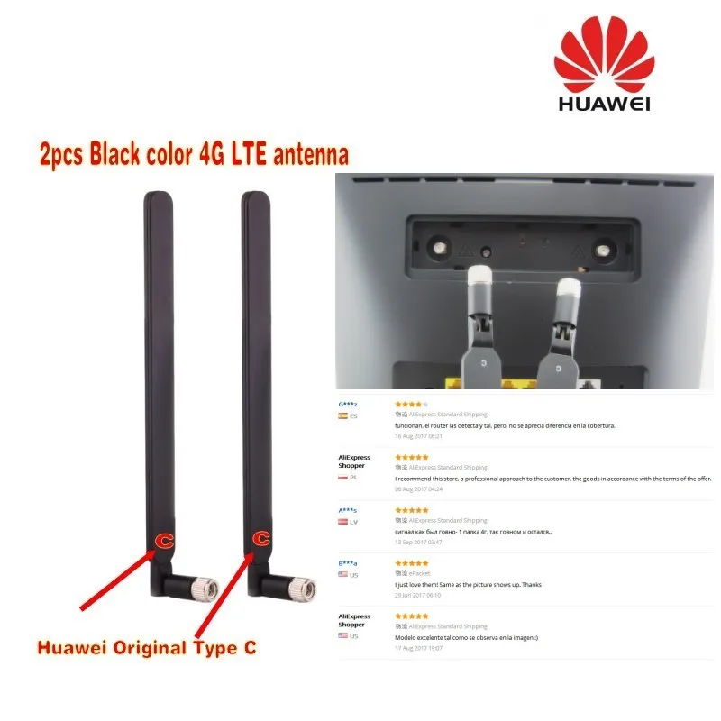 Оригинальный черный Huawei 4G LTE для B593 b890 B525 b3000 внешняя антенна оригинальный тип C