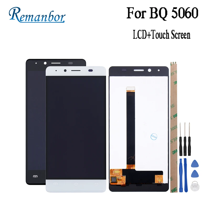 

Remanbor For BQ 5060 LCD Display and Touch Screen 5.0 inch Assembly Repair Part For BQ 5060 Perfect replacement +Tools +Adhesive