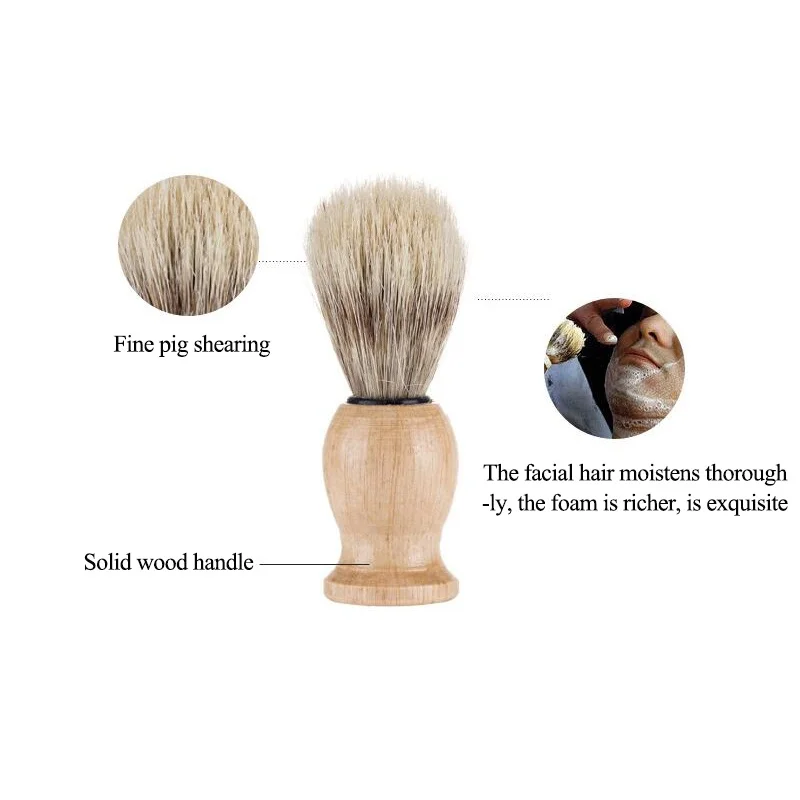 Волос Для мужчин бритья кисточка с деревянной ручкой Для мужчин лица удаление бороды прибор приспособление для бритья щетка для бритья для