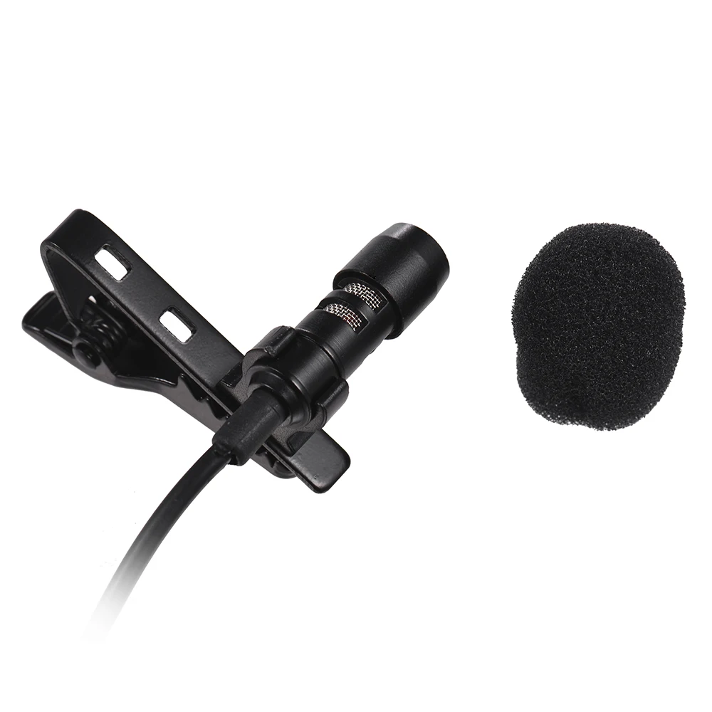 Проводной микрофон с зажимом, мини микрофон с отворотом для галстука, разъем 3,5 мм для смартфона, ПК, ноутбука, пения, караоке, чехол для переноски