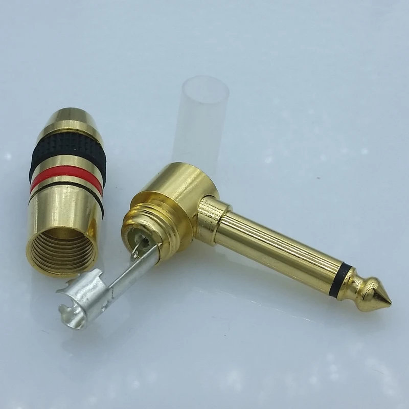 3 шт . 1/4 6 35 мм моно динамик правый угол гитары Phono Plug основной 5 усилитель