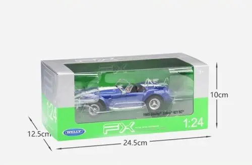 Welly 1:24 1965 Shelby Cobra 427 SC литая модель гоночного автомобиля Новый в коробке|Наземный