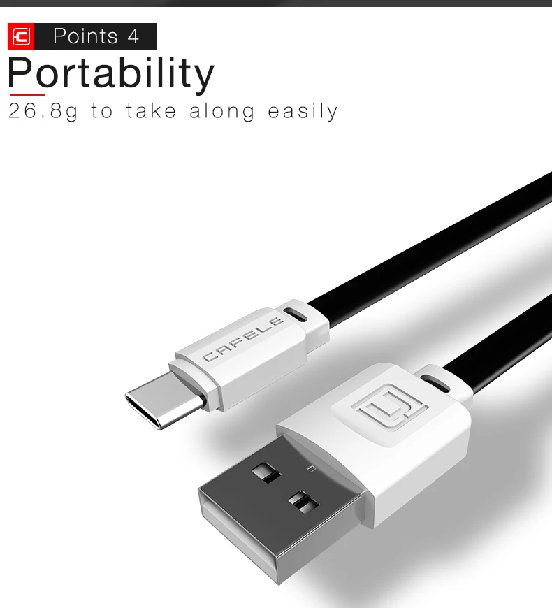 Cafele 2.4A Micro type c USB кабель для зарядки huawei P30 20pro Xiaomi 9 samsung S10 мобильный телефон USB C зарядное устройство Шнур данных